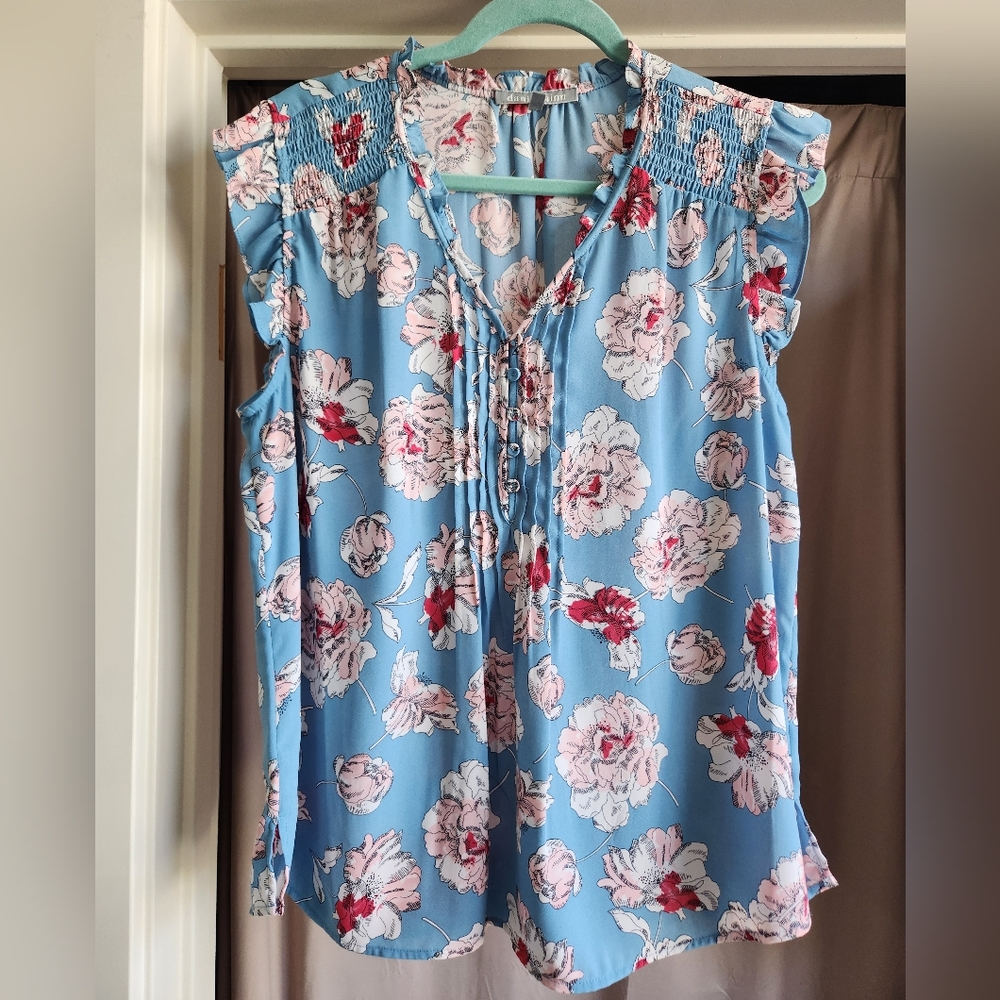 Floral Blue Skirt